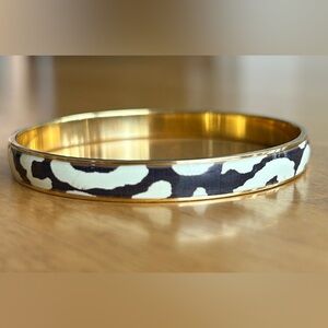 J. Crew Bangle Bracelet, Gold, Brown and Cream